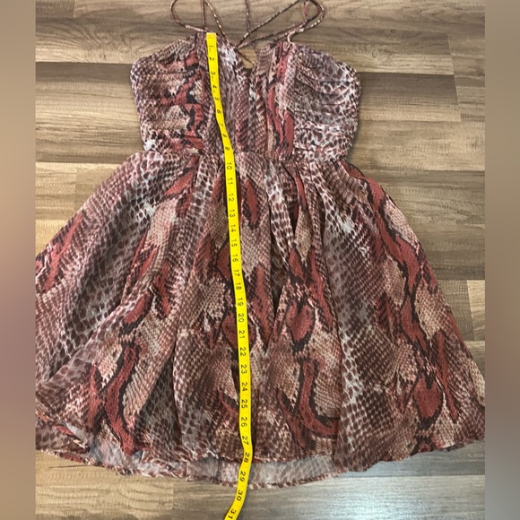 NWOT W118 by Walter Baker Daphine Dress Snake Print Red SZ XS - Picture 12 of 14